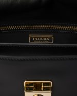 Prada Soft Sound Small Leather Shoulder Bag With Charms - Image 5